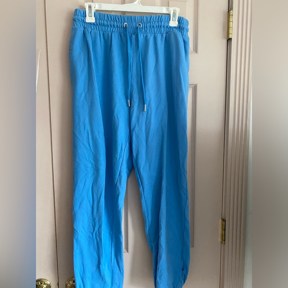 Blue sweatpants